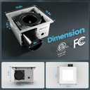 AHAWILL 10" Ultra Quiet Bathroom Exhaust Fan with Light,100 CFM,0.9 Sones,5CCT Dimmable,1000LM Ceiling Mount Bathroom Fan,Bathroom Vent Fan with Light,ETL & FCC Certified