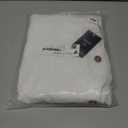 CHARTOU Women's Summer Linen Elastic Back Buttoned Swing Midi A Line Skirt (White, XL)