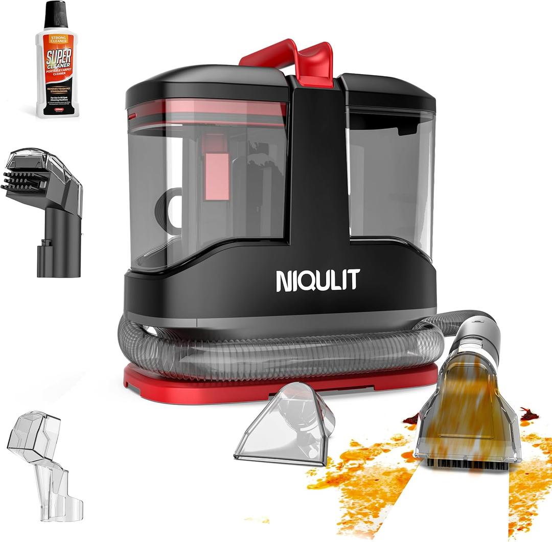 Portable Deep Cleaner for Carpets and Upholstery, Fabric Cleaner for Stairs, Auto Interior