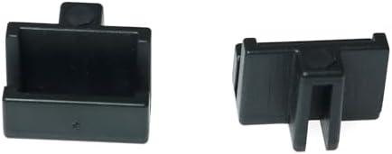 RLECS 10PCS Black Hanging File Rail Clips for Wood Drawers - Specialty Storage File Cabinet Rails, Plastic Drawer Sides