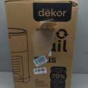 Diaper Dekor EKO Plus Diaper Pail, White | ONLY Eco-Friendly Diaper Pail Made with 70% Recycled Materials | Hands-Free: Step–Drop–Done | Cost-Effective Refill System |Great Cloth Diaper Pail