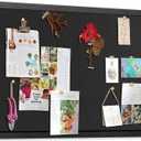 Miratino Large Bulletin Board, 23 "x18 Black Cork Boards for Walls with Frame, Pin Display Board Vision Board for Home School Office Decor
