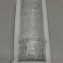 Bedside Water Carafe and Glass Set, 21.6 Oz Glass Pitcher with 6 Oz Drinking Cup Lid, Multi-Functional Mouthwash Dispenser for Bathroom Counter, Nightstand or Kitchen, Water Bottle Set (Clear)