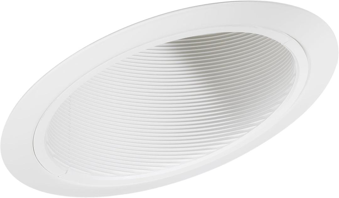 Juno Lighting Group 614W-WH 6-Inch LED Standard Slope Downlight Baffle, 90 Watts, White Trim