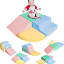DTRK Climbing Toys for Toddlers 1-3, Soft Indoor Play Gym for Kids, Toddler Playtime Corner Climber Indoor Foam Play Gym for Climbing Crawling and Sliding (Multicolor, 4-Piece)