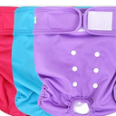 Wegreeco Washable Reusable Premium Female Dog Diapers, Medium Large Small Dog Doggie Puppy & Doggy Diapers Female, Period Panties in Heat (Pack of 3, Medium)