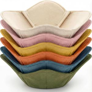 Boao 6 Pack Microwave Bowl Cozy Holder Safe Insulated Bowl Cozies Multipurpose Hot Heat Proof Soup Plate Holder to Prevent Hand from Heat and Maintain Food Warm(Natural Color)