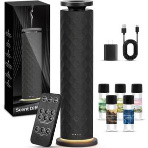 Hotel Scent Diffuser, Waterless Scent Diffuser for Home, Quiet Operation, Suitable for Living Rooms, Offices, and Hotels, Contains Five Aromatherapy Essential Oils