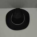 Glitter Silver Black Cowboy Hats for Women - Western Sparkly Rhinestone Cowgirl Hat for Ladies Size M-L (7-7 1/4)