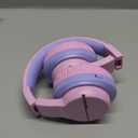 iClever BTH12 Kids Bluetooth Headphones,Colorful LED Lights,74/85dBA Safe Volume,85H Playtime,Bluetooth 5.2,Over Ear Headphones Built-in Mic for iPad/Tablet/Airplane,Blossom Pink