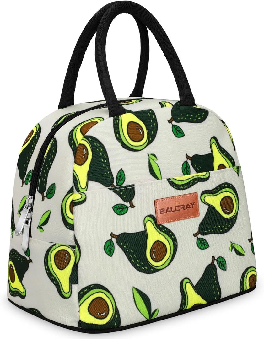 BALORAY Lunch Bag for Women Men Insulated Lunch Box for Adult Reusable Lunch Tote Bag for Work, Picnic or Travel (Avocado)