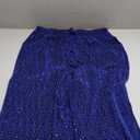 PEIQI Women High Elastic Waist Wide Leg Palazzo Pants Bling Glitter Casual Loose Long Sparkle Pant Trouser L