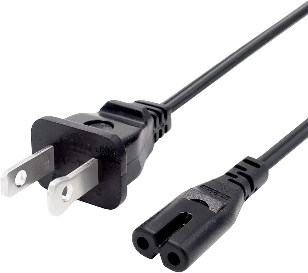 8ft Power Cord Replacement for HP Deskjet 3755 2855e 4255e 4227e 2827e 2600 1112 2130 2655 2652 2622 3752 3630 3632 Printer C7 2 Prong AC Cable