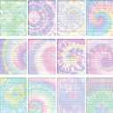 Patelai 120 Sheets Stationery Writing Paper 8.5 x 11 Classroom Double Sided Lined Letter Writing Paper Cute Stationary Set for Women Note Scrapbook Office Printing Supplies(Tie Dye Style)
