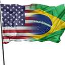 Usa Brazil Flag Funny Flag 3x5 Ft Holiday Banner Garden Yard House Flags Indoor Outdoor Party Home Decorations Vivid Color And Double Sided Print