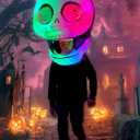 Adult Halloween Skull Head Black