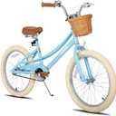 JOYSTAR Girls Bike for 2-12 Years Old Toddlers and Kids, 12" 14" 16" 18 20" Retro Style Kids Bike with Training Wheels, 18 20 Inch Children Bicycle with Kickstand