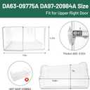 UPGRADED DA63-09775A Fridge Right Door Shelf Bin for RF28T5001SR RF28T5021SR RF27T5201SR RF27T5241SR RF28T5101SR RF28T5001SG, Compatible with Sam-sung Refrigerator Door Shelves By Fetechmate