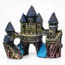 Fish Tank Decorations,Vintage Castle Cave Hideouts & Resin Aquarium Decorations,Fish Tank Accessories, Safe for Betta Fish (3.2*6.0*5.1inch)