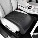 Coverado Car Seat Extender Leg Support, Leather Leg Extender Cushuin for Car Seats, Waterproof Car Seat Cushions Universal Fit for Most Vehicles (Black)