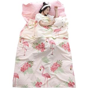 TRIWONDER Sleeping Bag Liner Cotton Camping Travel Sheet Sleep Sack Adult for Hostels Outdoor Picnic Planes Trains (S - 31.5x90.5", 02 Pink)