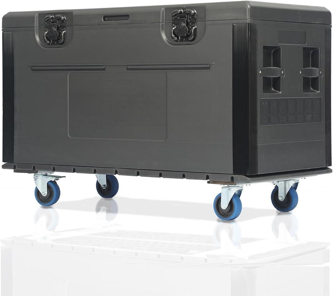 Cable Trunk Road Case with Wheels 44" x 22" x 24" Professional Stackable Heavy Duty ATA Rolling Road Case for DJ Equipment Storage Transport Touring with Casters