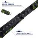 2 x DiBanGu Christmas Bow Ties for Men Xmas Self-tied Bowties and Pocket Square Set Festival Woven Bowtie Handkerchief (Black Green)