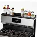 30" Magnetic Stove Top Shelf - Stainless Steel Magnetic Spice Organizer for Above The Over Stove Shelf Kitchen Small Space Solutions (Black)