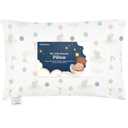 Toddler Pillow with Pillowcase - 13x18 My Little Dreamy Kids Travel Bed Pillows for Sleeping, Organic Cotton Small Pillowcase, Soft & Breathable, Machine Washable, Toddlers 2-5 years old (Escapade)