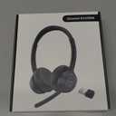 Gixxted (2026 Upgraded) Wireless Headset with Mic for Work, Bluetooth Headset with Noise Canceling Microphone, Wireless Headphones with Mic and USB Dongle and Mute, Fit for Computer/PC/Teams (Black)