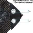 winemana Black Shade Cloth 50%, 30x50 FT Mesh Tarp - Garden Shade for Greenhouse, Patio, Vegetables, Plants Cover and Chicken Coops, Sun Shade Net for Outdoor Protection with Reinforced Grommets