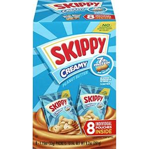 SKIPPY Creamy Peanut Butter Individual Squeeze Packs, 1.15 oz | 64 Individual Peanut Butter Packets Exp. 02/11/2027