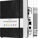 Bullet Dotted Journal Notebook, 312 Numbered Pages A5 Hardcover Leather Journal, 100gsm No Bleed Paper Dot Grid Notebook with Index Pages, Dot Journal for Women Men, 5.75" x 8.38", Green