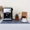 SUEH DESIGN Dish Drying Mat, Absorbent Coffee Mat 23.6 x 15.7 in Quick Dry Drying Mats Large Coffee Mat for Coffee Bar Kitchen Countertop, Dark Blue