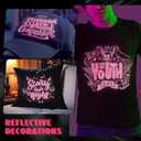 GIRAFVYINL Hot Pink Reflective Iron on Vinyl, Reflective HTV Pink Neon Heat Transfer Vinyl for DIY T-Shirts, Fabric, 12" x 7ft