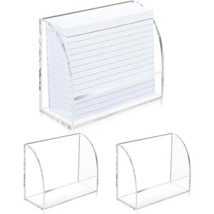 2 PCS 4 X 6 Index Card Holder Clear Acrylic Card Holder for Desk File Note Postcard Stand Index Cards Rack Acrylic Business Stand Postcard Display for Office Business Classroom(No Card)