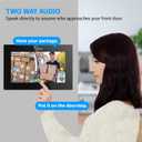 Multi-Unit Home Apartment Visual Intercom Doorbell System,7 Inch Monitor Wired Video Doorbell Door Phone Kits,IR Camera,Motion Detection, Swipe Card, Monitor, Tuya APP (1 doorbell +3 Monitor)