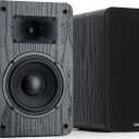 Bookshelf Speakers 40W×2 Power, 5" Woofer & 20mm Silk Dome Tweeter Stereo Speakers, Enhanced Vocal Clarity, 4 Ω, Passive Speakers for Home Audio, Receiver or Amplifier Required