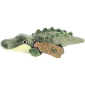 Aurora Responsibly Made Eco Nation Eco Softies Alligator Stuffed Animal - Ideal for Playtime Adventures - Perfect for Birthdays or Just Because - Green 8 Inches