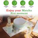 AROU - Matcha Eco Zen 7Pcs Matcha Set Whisk and Bowl, Small Whisk with Holder, Tea Cloth, Sifter, Bamboo Scoop  Spill Free Ceremonial Grade Japanese Tea Set with Handbook  Ideal for Beginners