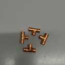 PATIKIL 1/4 Inch ID Tee Copper Fitting, 4 Pack 3 Way Welding Joint Pressure Pipe Fitting with Sweat Connection for HVAC, Air Conditioner, Plumbing