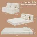 Folding Sofa Bed, Convertible Sleeper Chair Bed, Floor Sofa with Bag, Twin