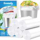 0.5 Gallon 250 pcs Mini Clear Trash Bags, Tiny Strong Garbage Bags,Small Plastic Bags for Desktop Trash Bin, Tiny Bathroom Trash Can Bin Liners,Mini Bags for Waste Basket Liner,Fit 2 Liters-Clear