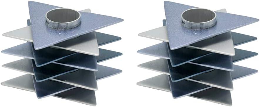 Yair Emanuel Modern Shabbat Candlestick Holders | Star of David Design | Shabbos Candle Holders Jewish Judaica (Gray CO-4)