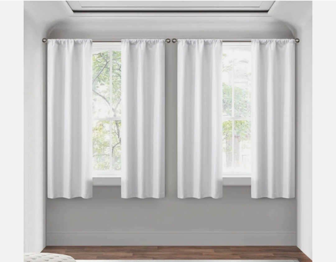 Mainstays 3 of a Kind Blackout Curtain Panels, Set of 3, Soft Silver, 28" W x 63" L