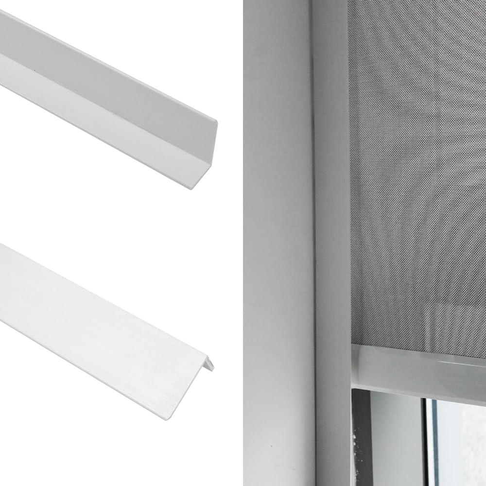 Blindify Light Blockers Blackout Side Tracks, PVC Blackout Side Strips for Window Shades and Blinds, Light Blocking Strips for Bedroom 2 Pcs(White, 58")