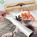 Plastic Wrap Dispenser with Cutter,Cling Wrap with Slide Cutter for Kitchen Storage Organization Holder for 12" Roll
