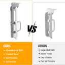4 Pack 8"/10"/12" Boat Trailer Bunk Brackets for 1.5" x 3", 2" x 3", 3" x 3" Boat Trailer Crossmember