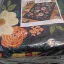 DUKINO 3x4 Area Rug, Lightweight Non Slip Washable Floral Rug, Indoor Low Pile & Non-Shedding Boho Design Carpets for Bedroom, Kitchen, Dining Room, Black