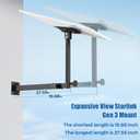 Adjustable Starlink Gen 3 Mount, 360 Rotatable Starlink Pole Mounting Kit Compatible with V3 Starlink Standard Dish (Length-27.5 inch)